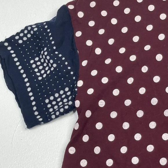 Anthropologie Women’s Size Small Lilis Closet Boxey Polka Dot Blouse Top - Picture 11 of 12